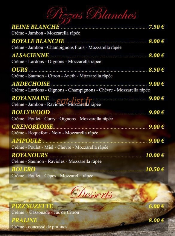 Pizza du Terroir — carte page 3