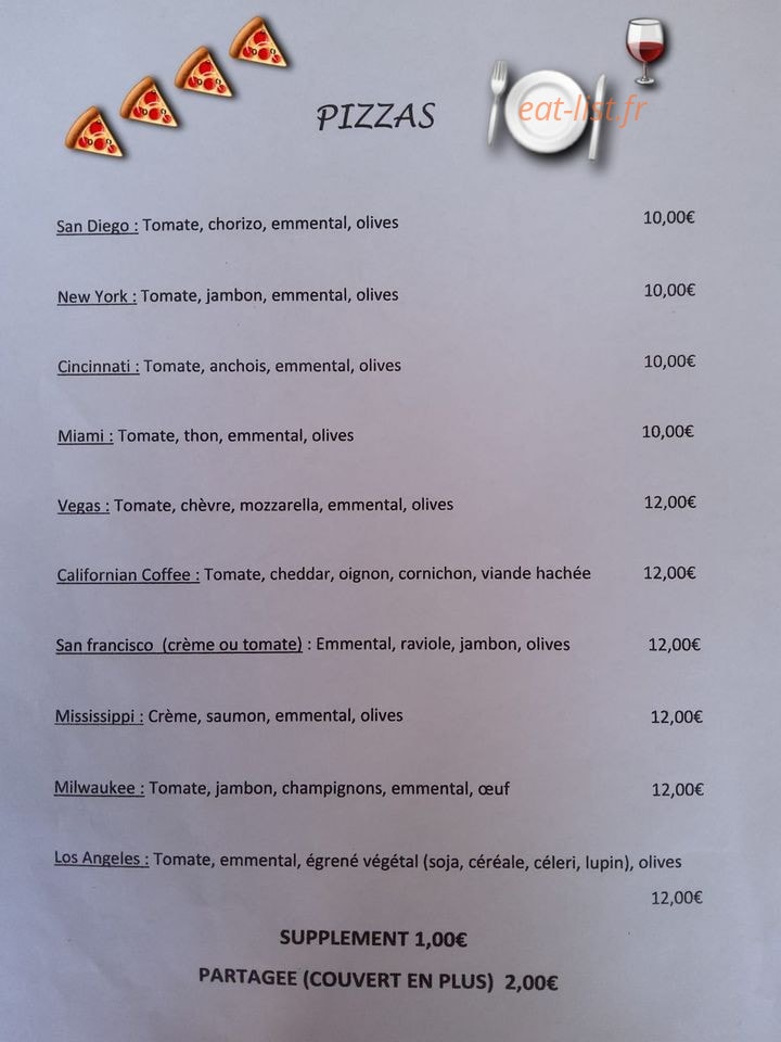 Californian Coffee'S — carte page 1