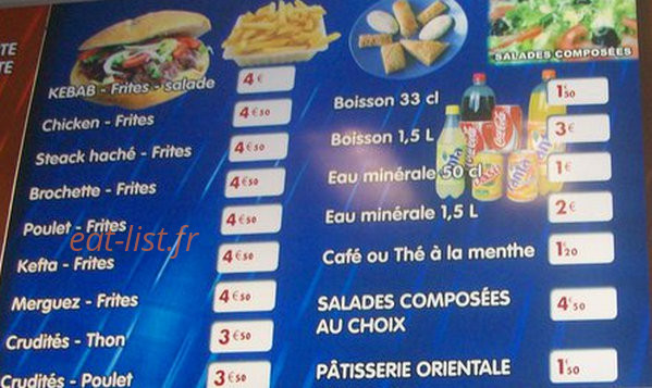 King Kebab — carte page 1