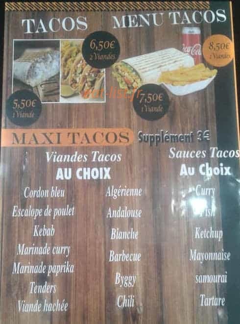 Tacos & pizza — carte page 3