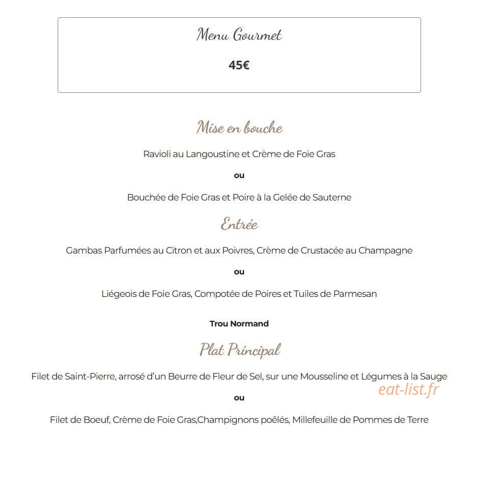 La Cuisine de Sev — carte page 2