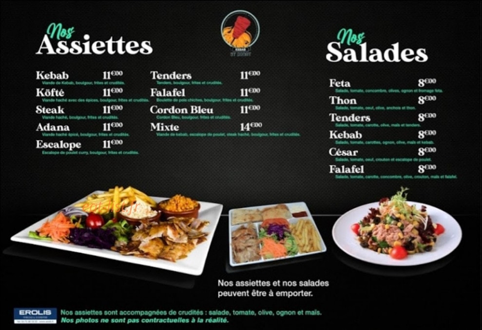 Kebab Saint Donat — carte page 2