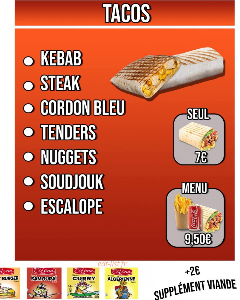 Restaurant N7 — carte page 4