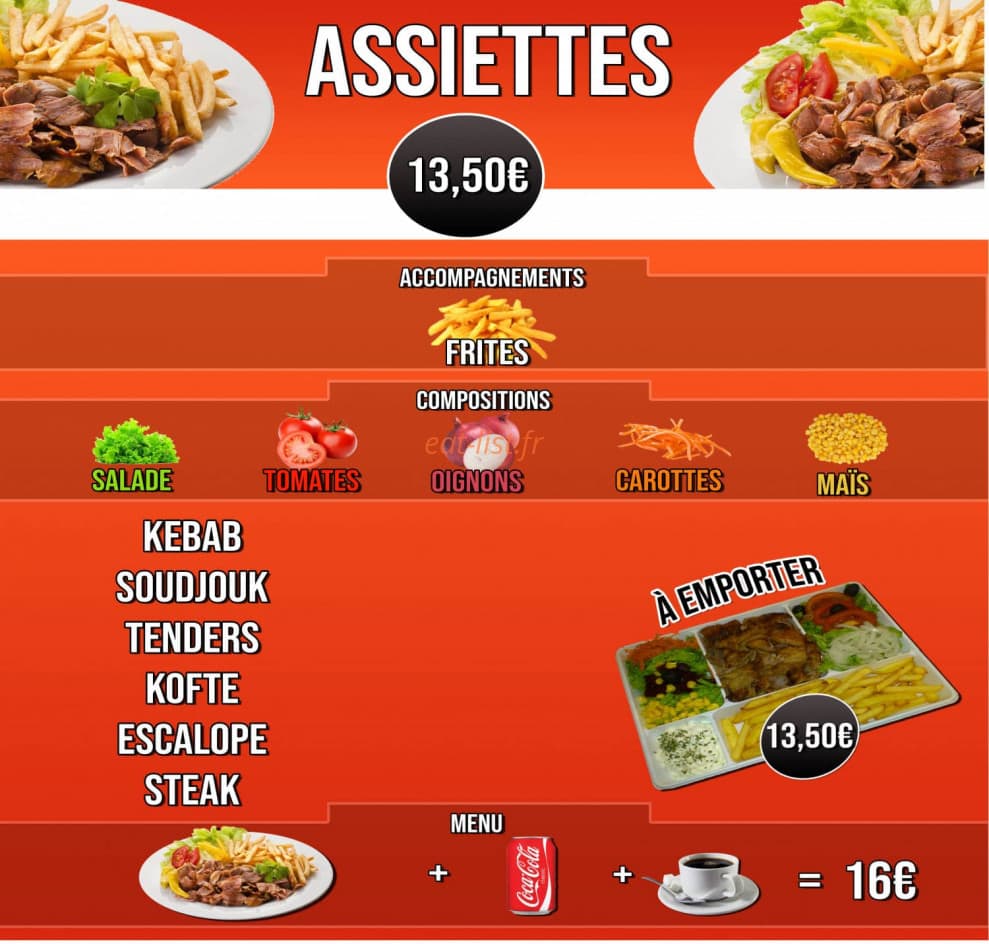Restaurant N7 — carte page 1