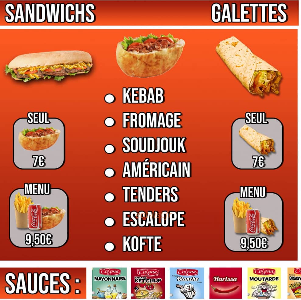 Restaurant N7 — carte page 3