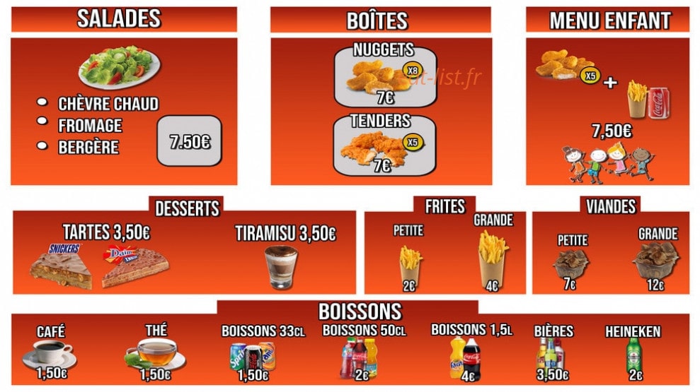 Restaurant N7 — carte page 5
