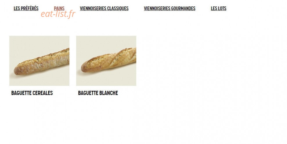 Brioche Dorée — carte page 8