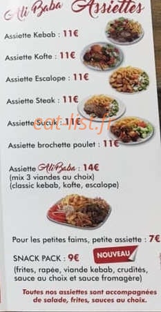 Ali Baba Kebab Tacos Burger — carte page 6