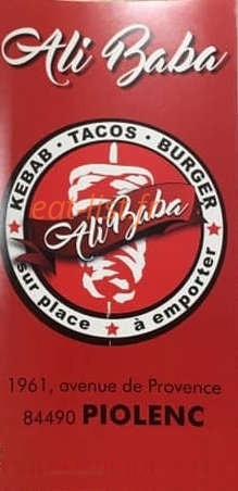 Ali Baba Kebab Tacos Burger — carte page 1