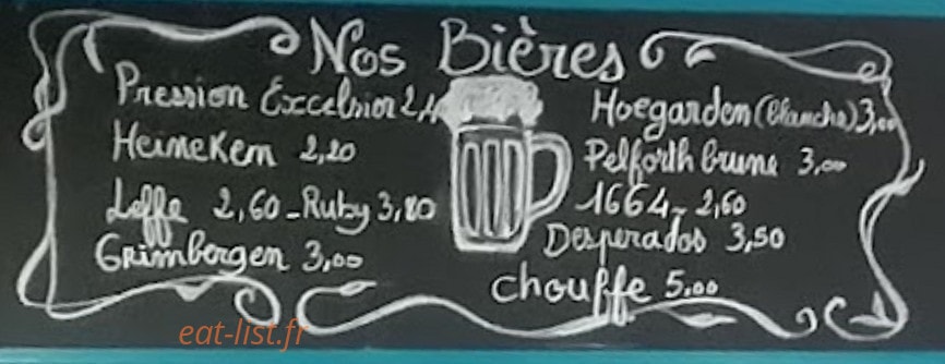 Bistrot Gagnant — carte page 1
