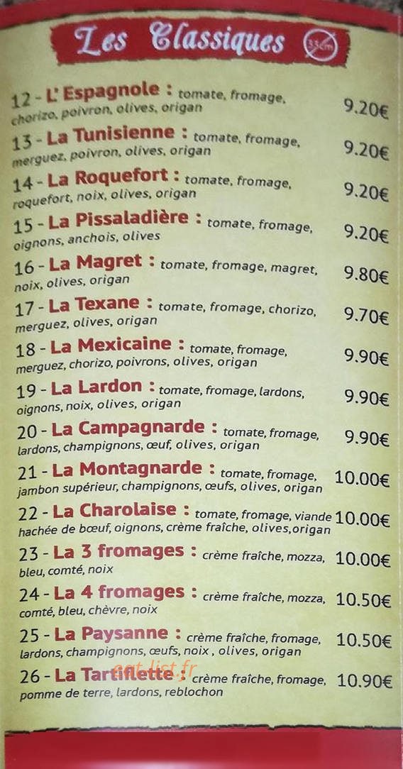Indyan Pizza — carte page 3