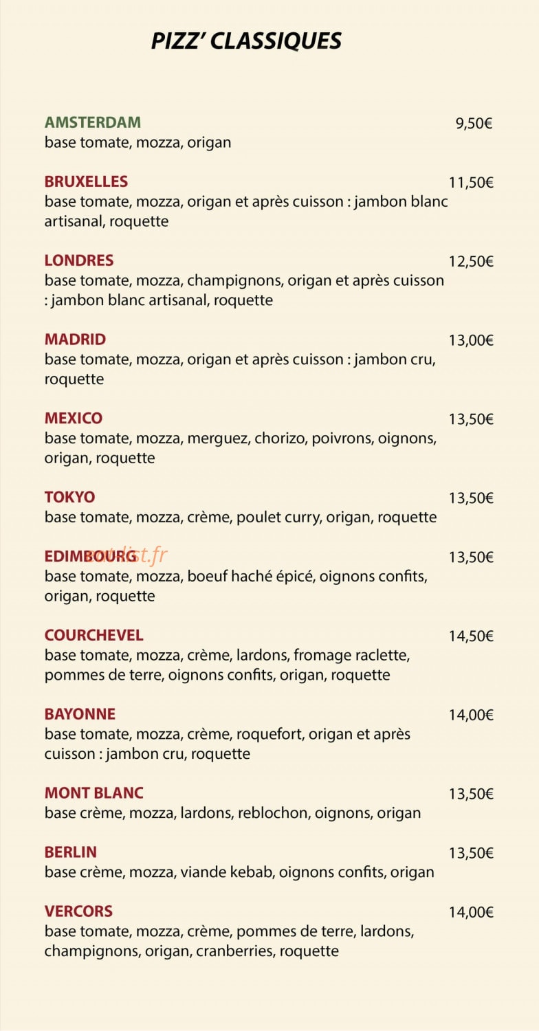 Boulevard des pizz' — carte page 2