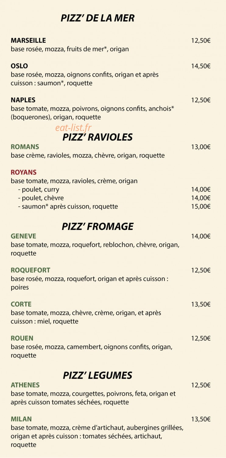 Boulevard des pizz' — carte page 3