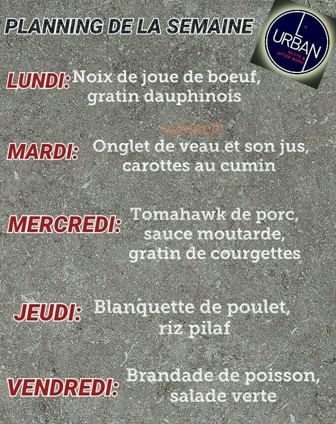 L'urbanresto — carte page 1