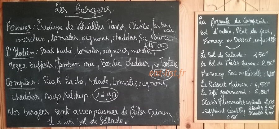 Le comptoir des saveurs — carte page 2