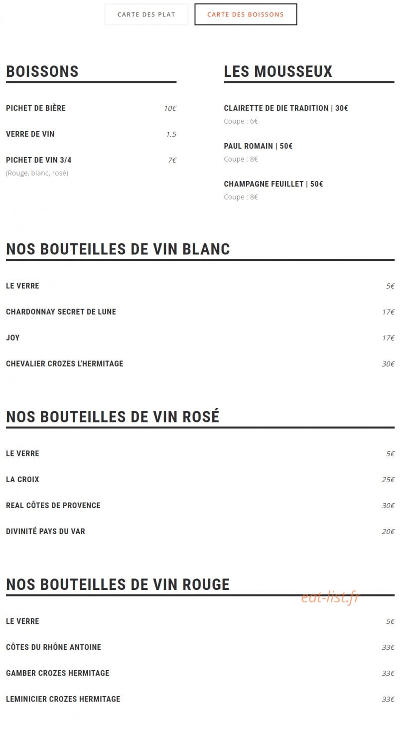 La Bonne Ambiance — carte page 2