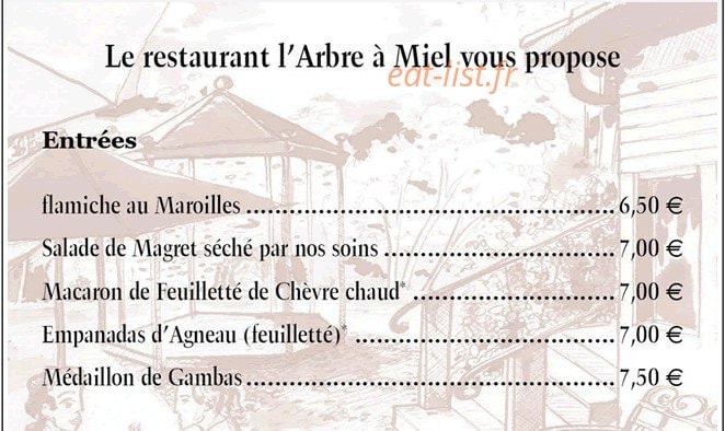 L'Arbre à Miel — carte page 2