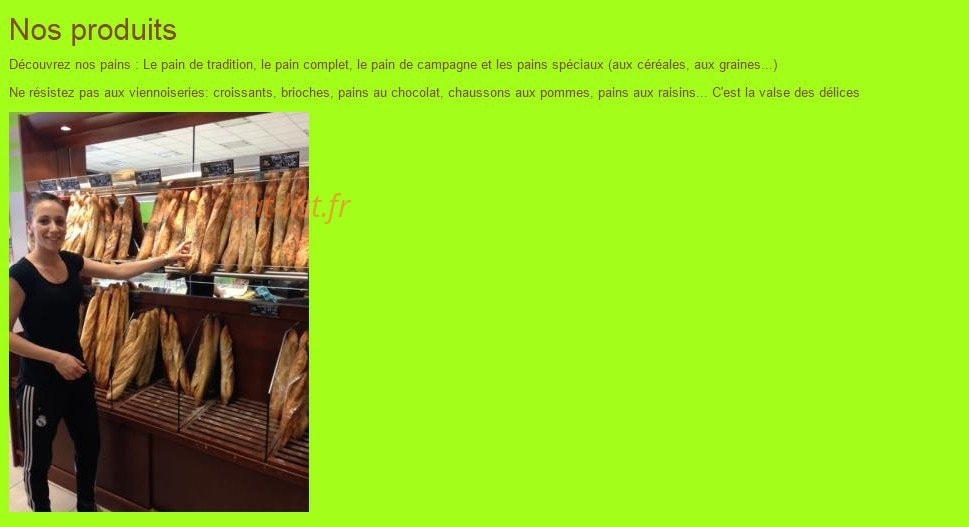Boulangerie Alexandre & Dolores — carte page 1