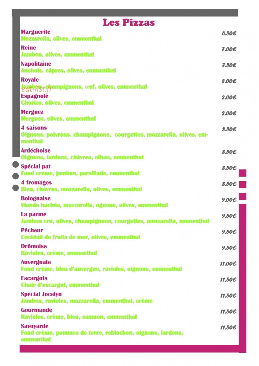 Le Provencal — carte page 5
