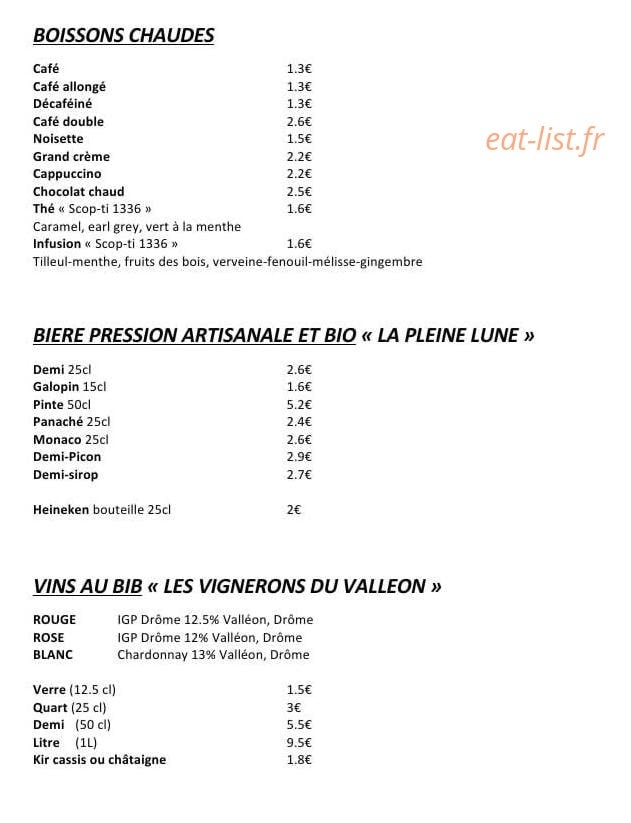 Snack du pont — carte page 7