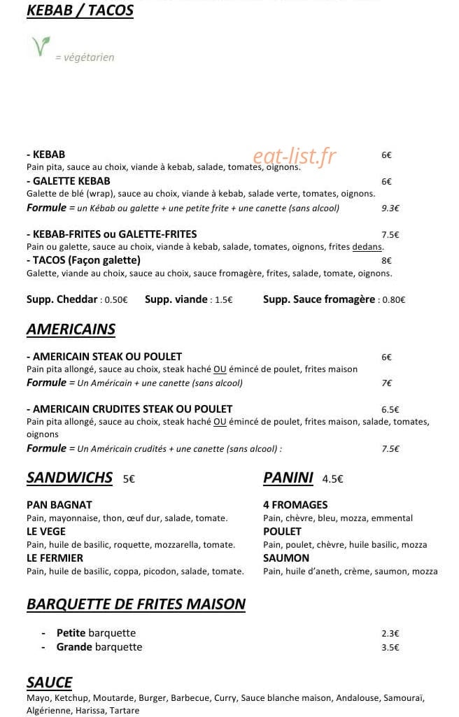 Snack du pont — carte page 4
