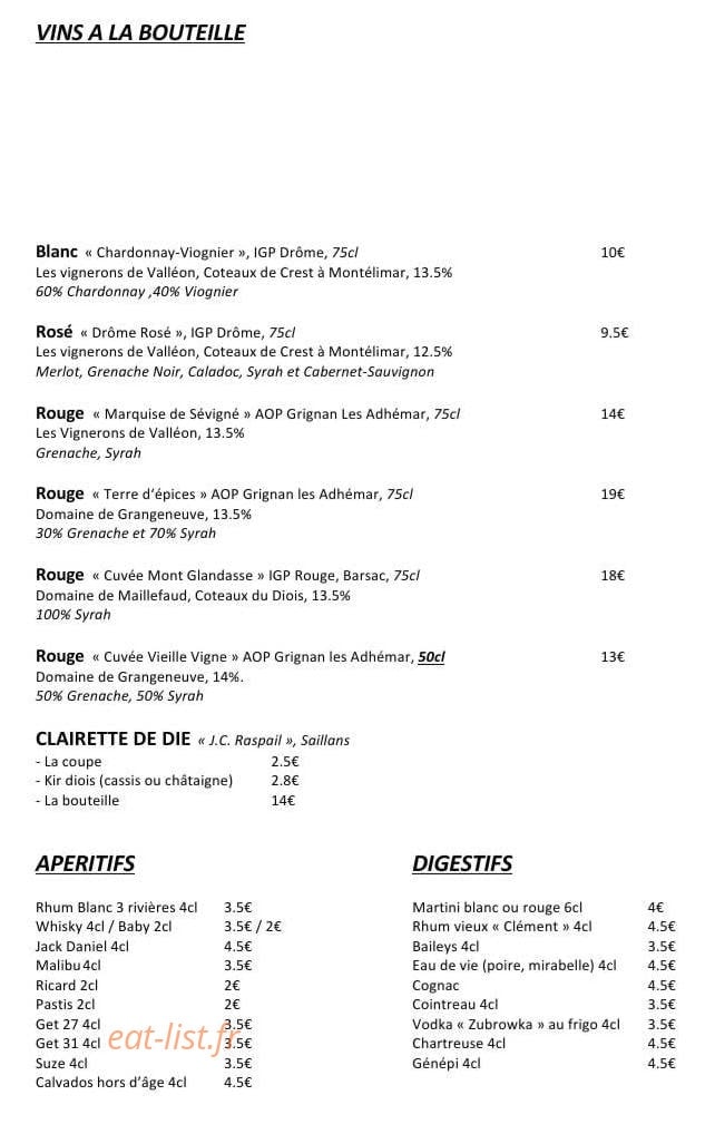 Snack du pont — carte page 8