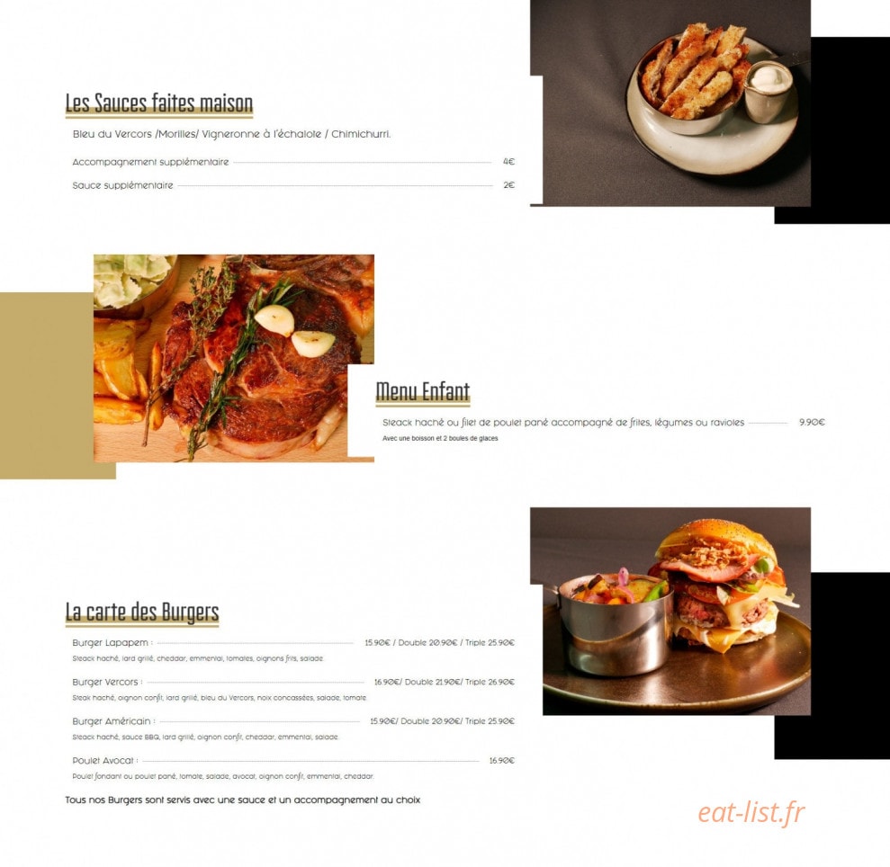 Chez Lapapem — carte page 3