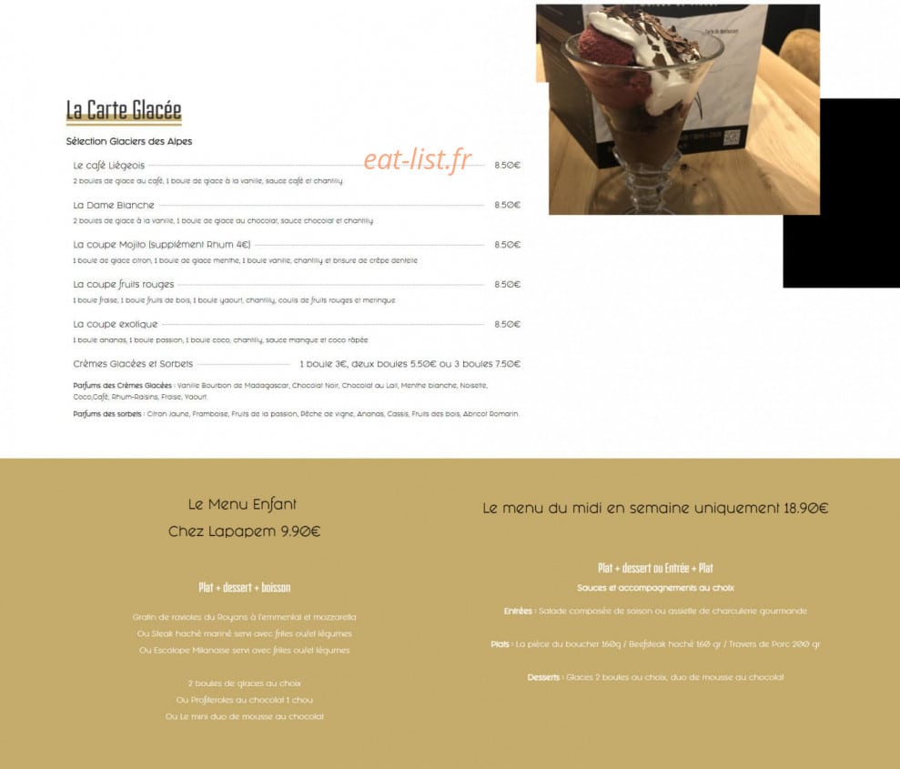 Chez Lapapem — carte page 5