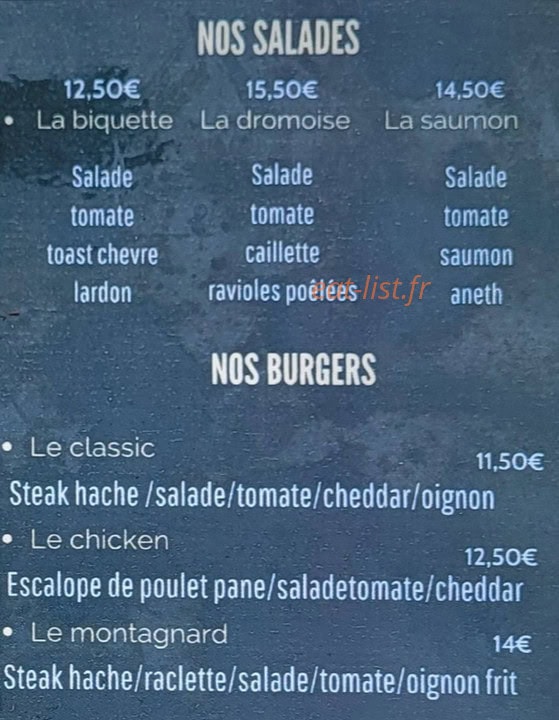 Bistrot Drômois — carte page 4