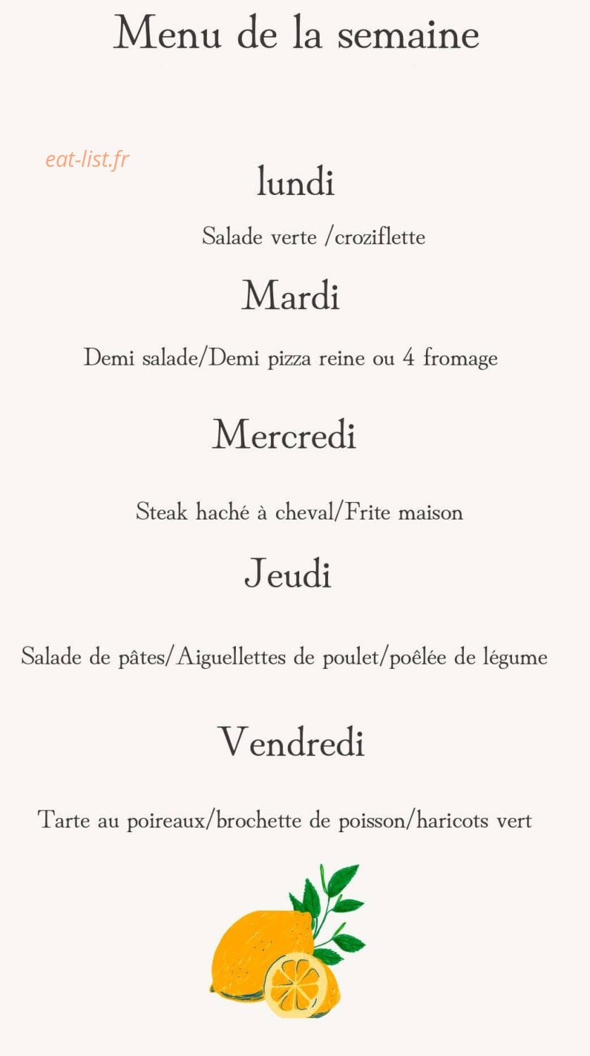 Bistrot Drômois — carte page 1