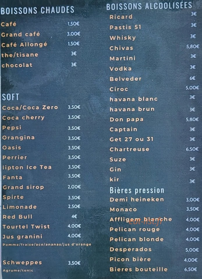 Bistrot Drômois — carte page 5