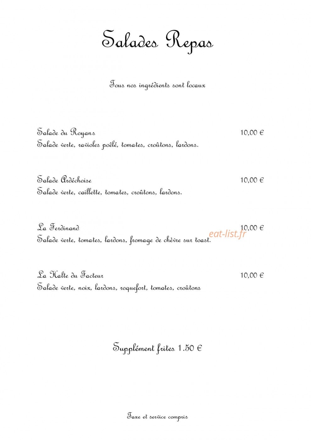 La halte du facteur — carte page 1