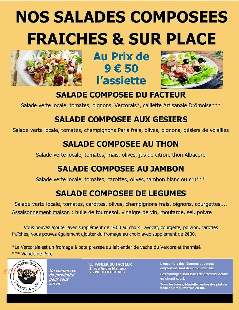 Le Panier du Facteur — carte page 4