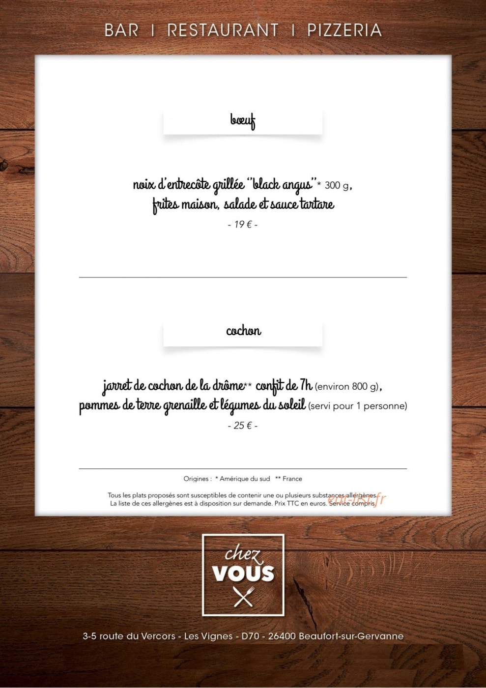 Chez Vous — carte page 3
