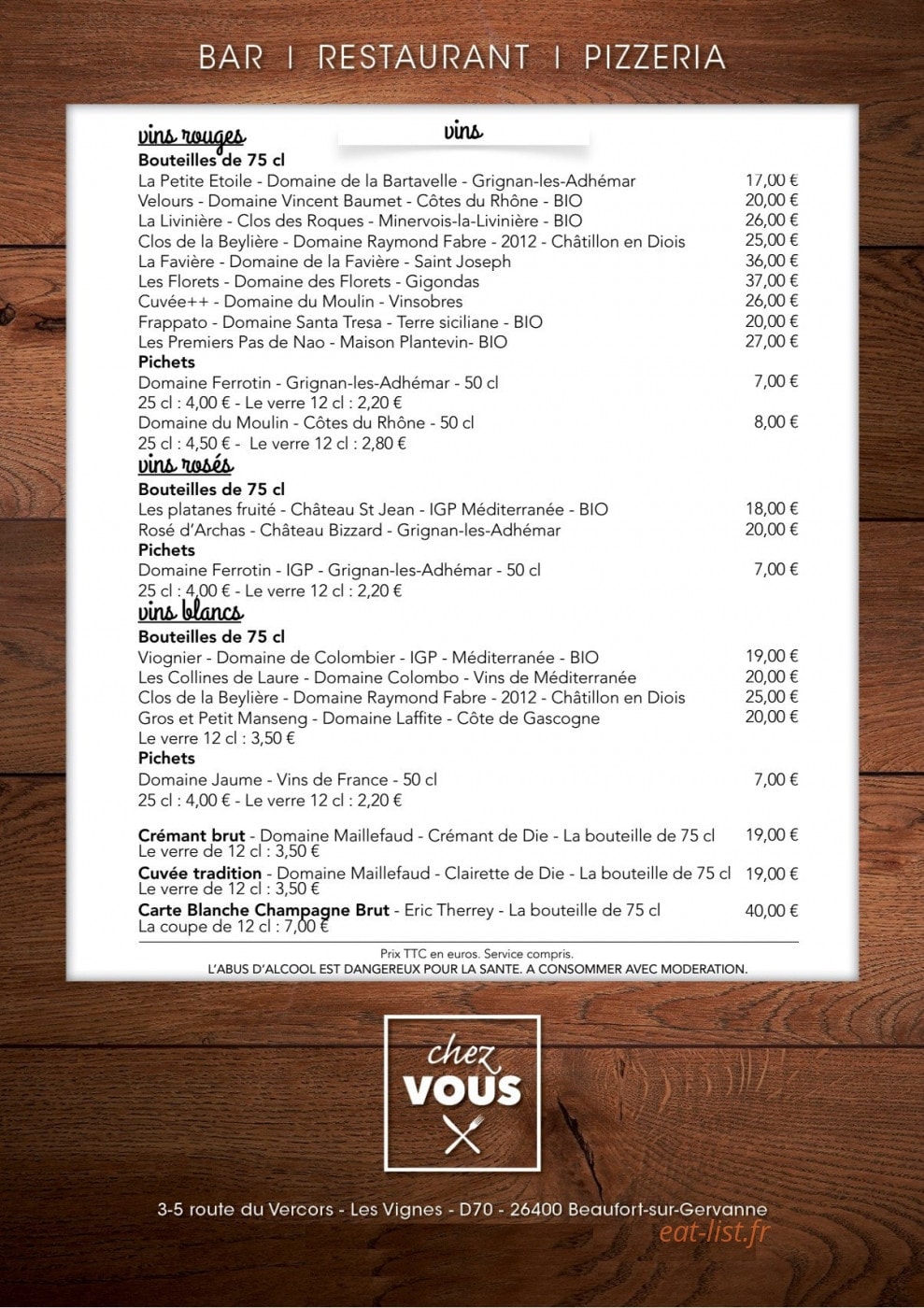 Chez Vous — carte page 10