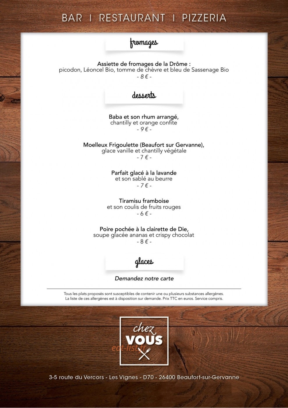 Chez Vous — carte page 7