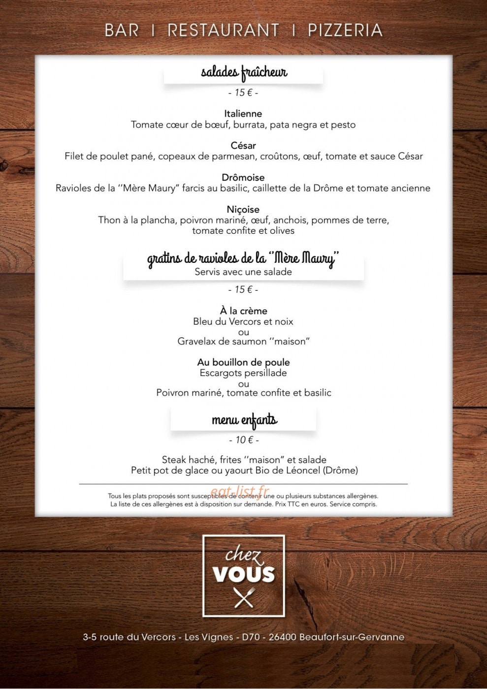 Chez Vous — carte page 4