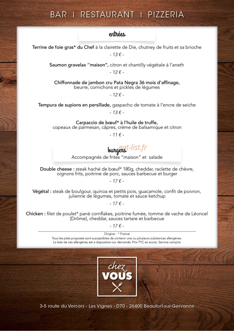 Chez Vous — carte page 5
