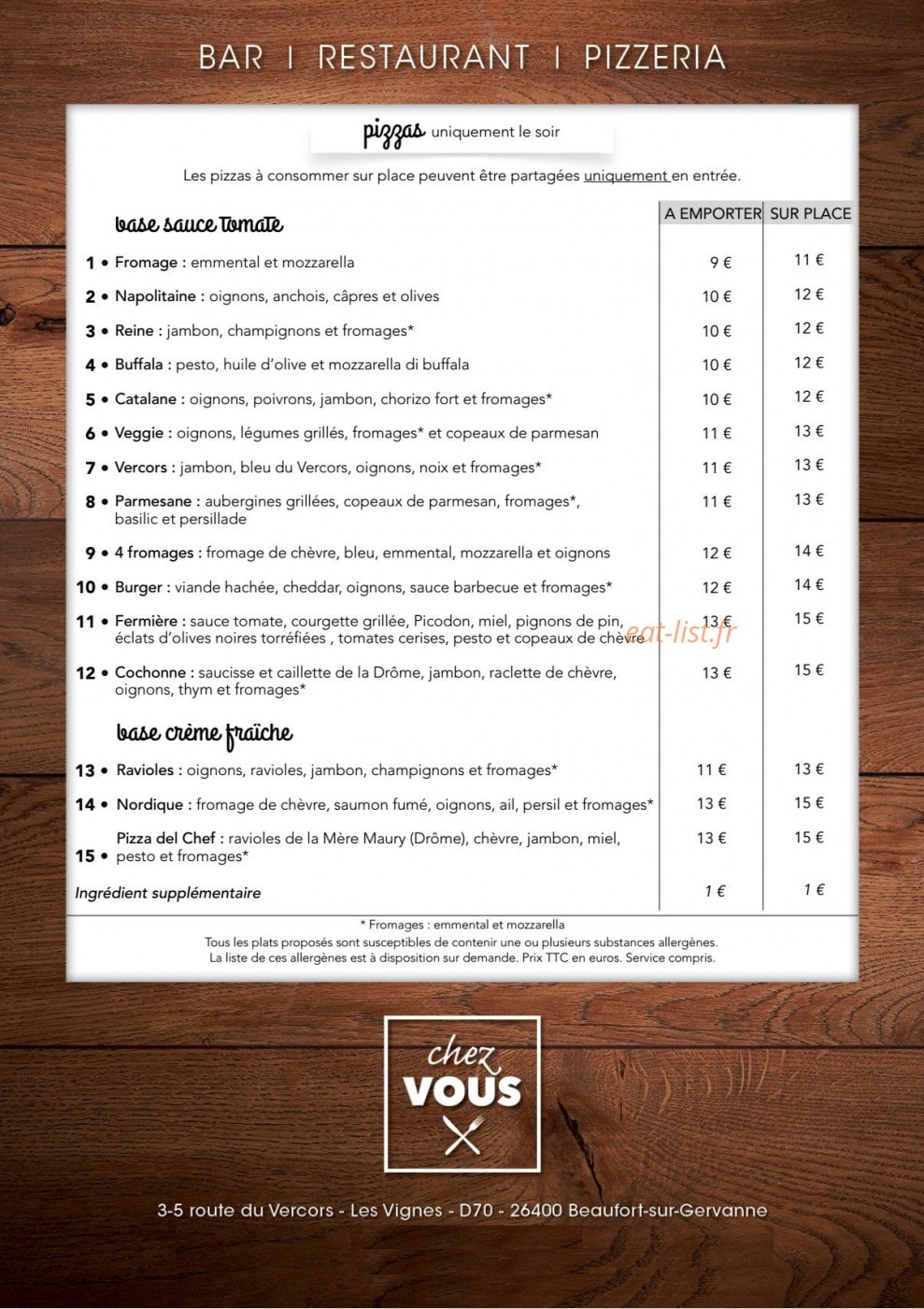 Chez Vous — carte page 8