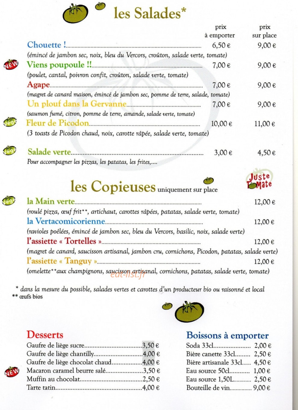 Juste Tomate — carte page 4