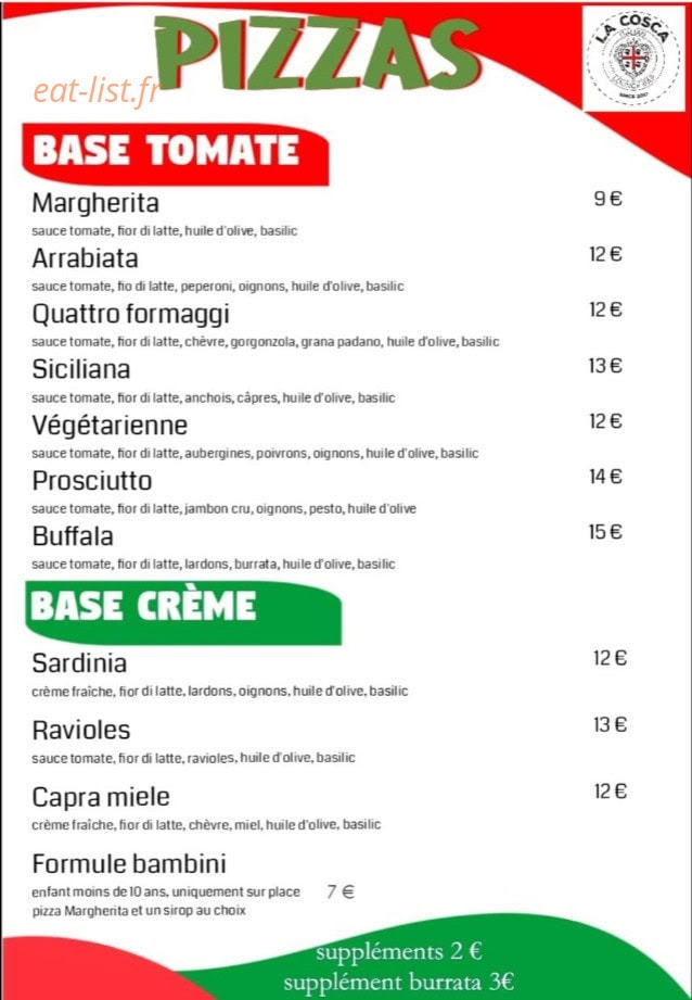 La Cosca — carte page 1