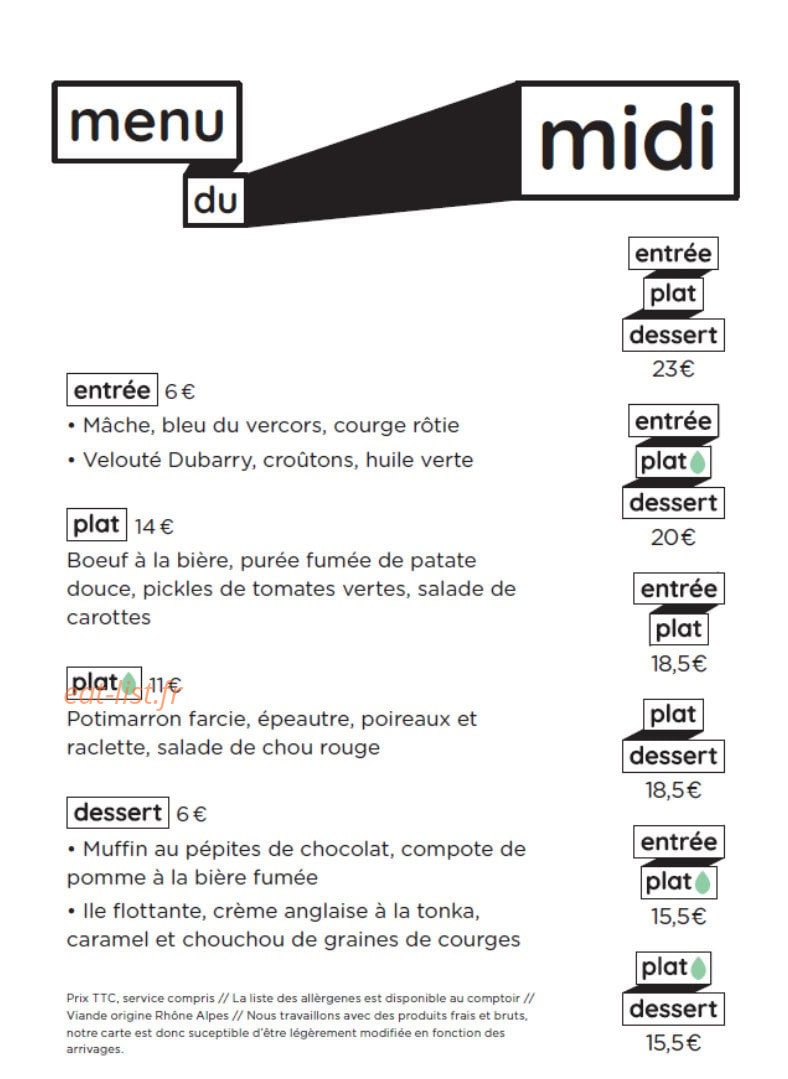 Le Central Vapeur — carte page 1