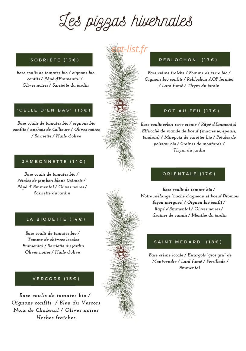 Le Radis Vert — carte page 1