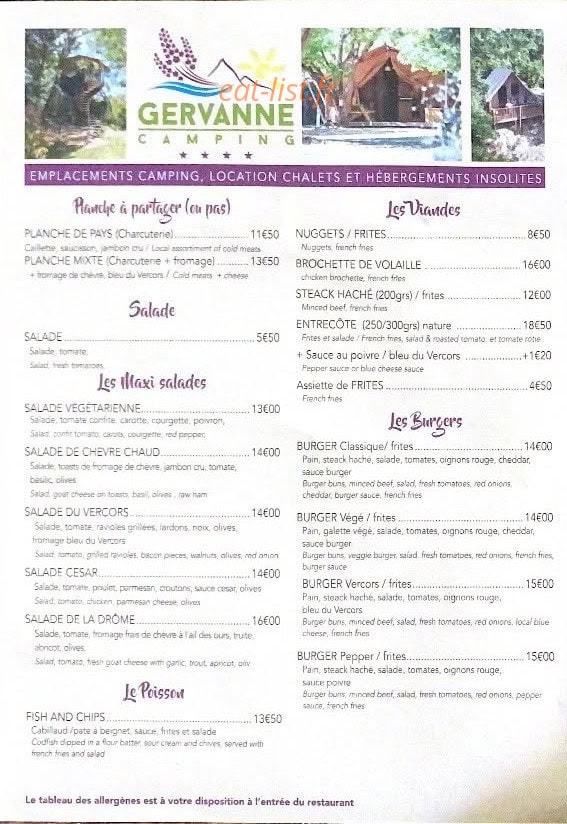 Gervanne Camping — carte page 1