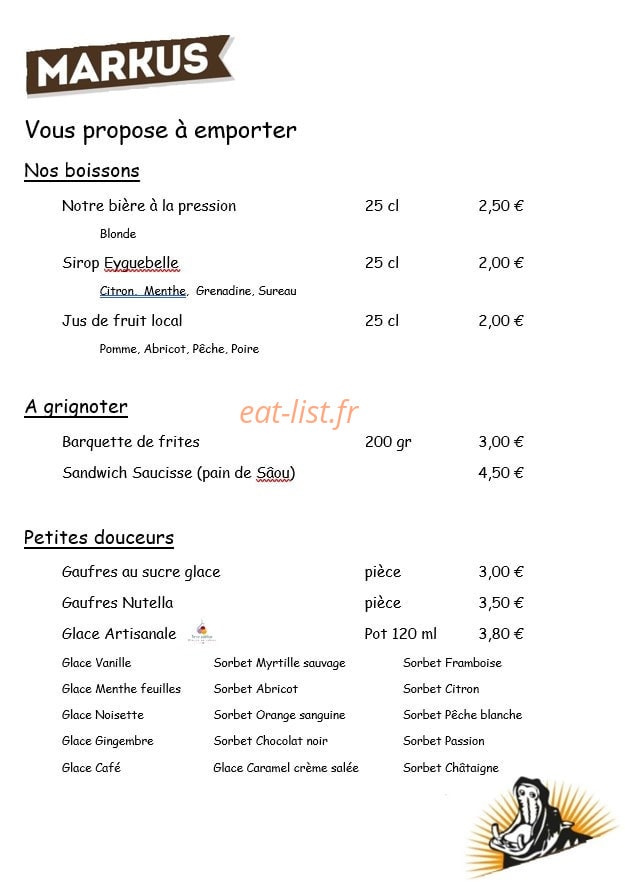 L' Hippo-Drome Markus — carte page 1