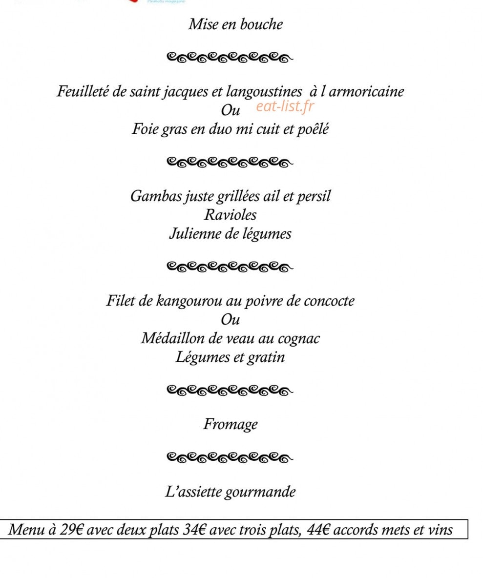 Le Caveau — carte page 1