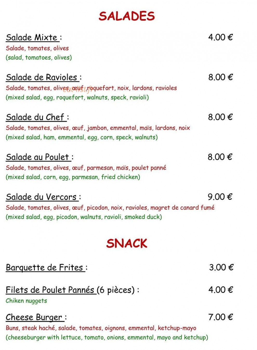 Le Moulin d'Enzo — carte page 3
