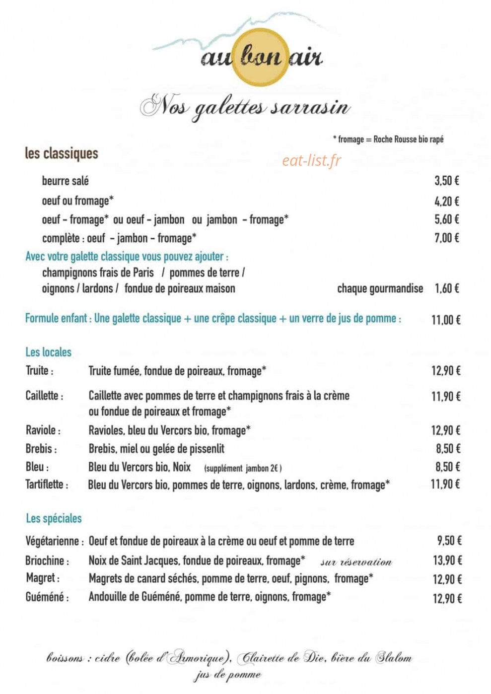 Au bon air — carte page 1