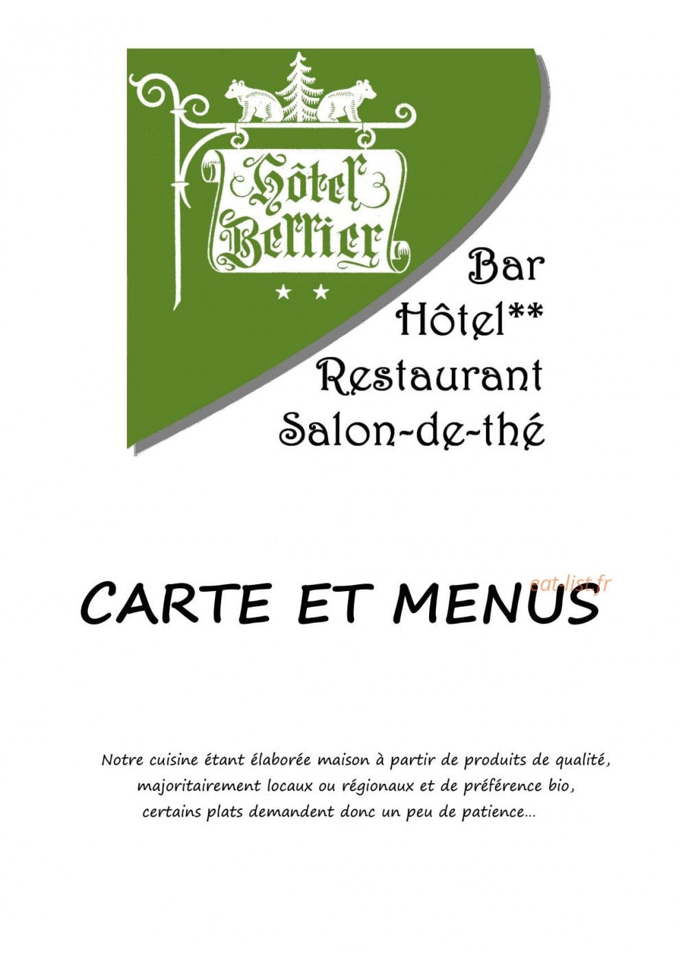 Bellier — carte page 1