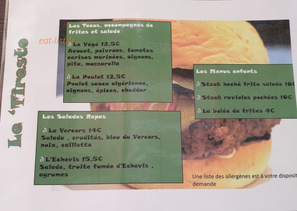 Le 'Tiresto — carte page 1